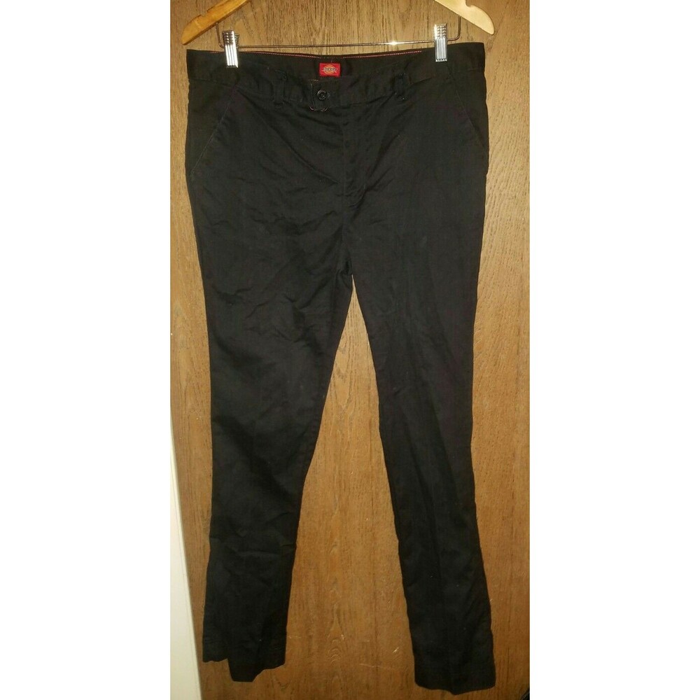 Dickies Juniors Slim Bootcut Black Twill Pants Size 13